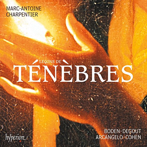 Hands holding a glowing light with text "Leçons de Ténèbres" on the cover.