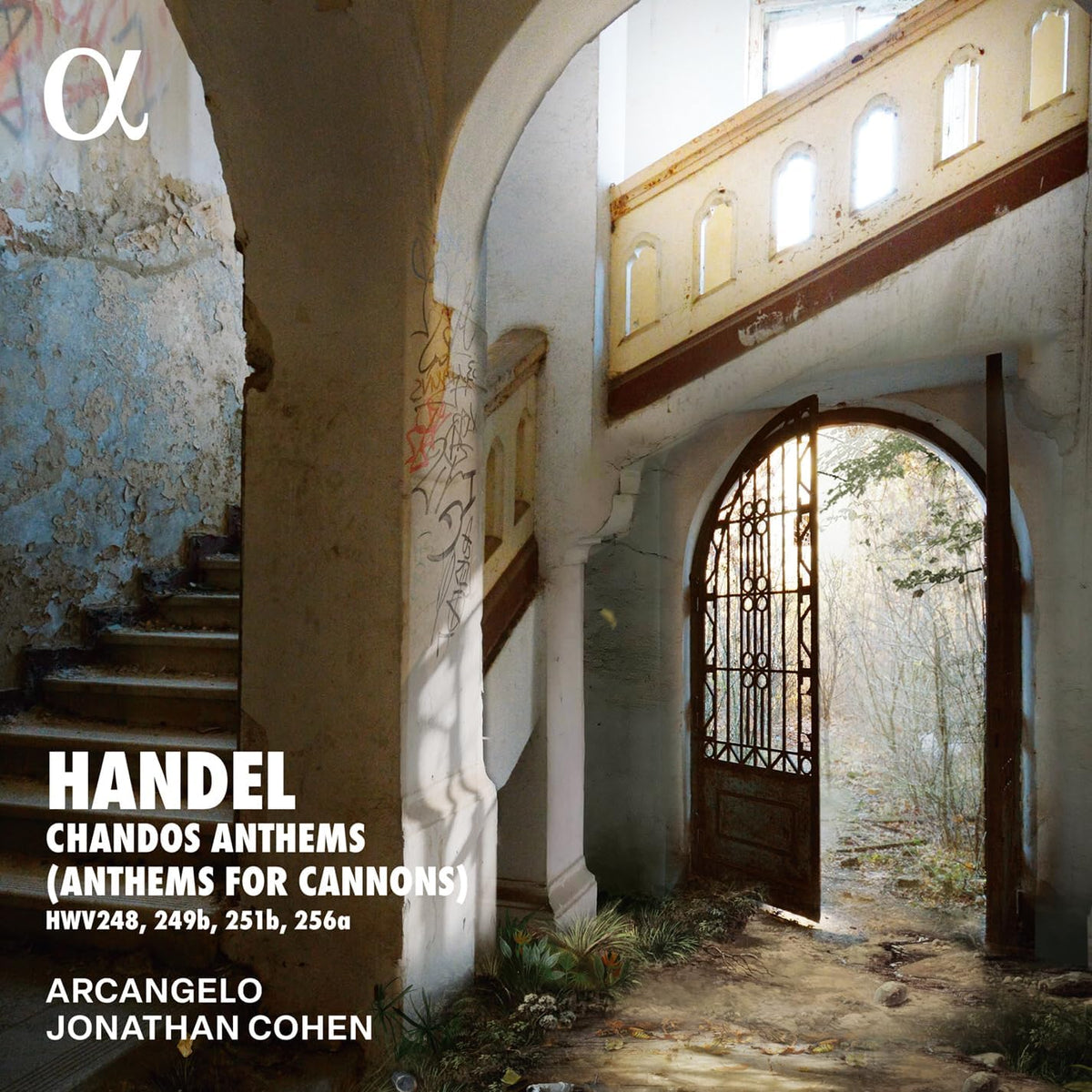 CD cover: stone archway, text “Handel Chandos Anthems” and artist names.