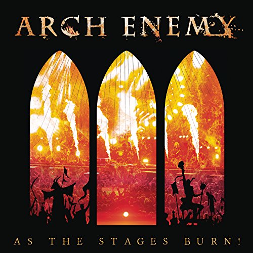 Arch Enemy album cover: stained-glass windows with a concert crowd silhouette.