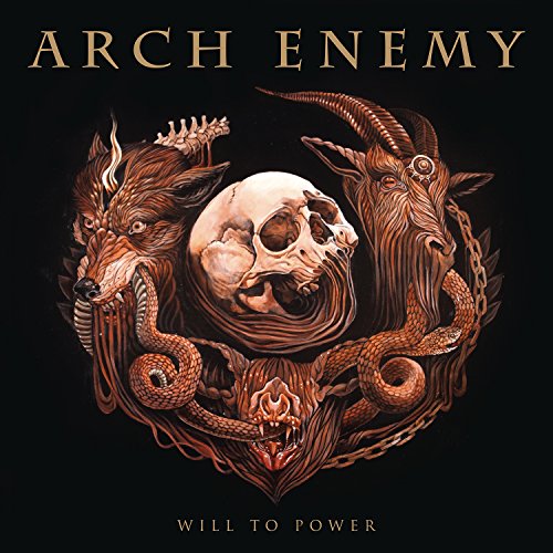 Arch Enemy album cover: skull, wolves, goats, and snakes in dark tones.