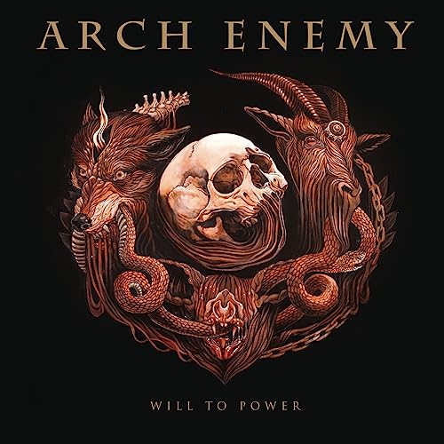 Arch Enemy album cover: skull, wolves, and a goat in ornate detail.