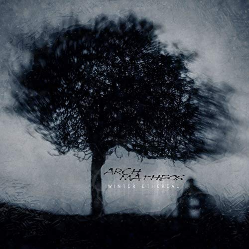 A vinyl record cover featuring a blurry, dark tree against a gray background.