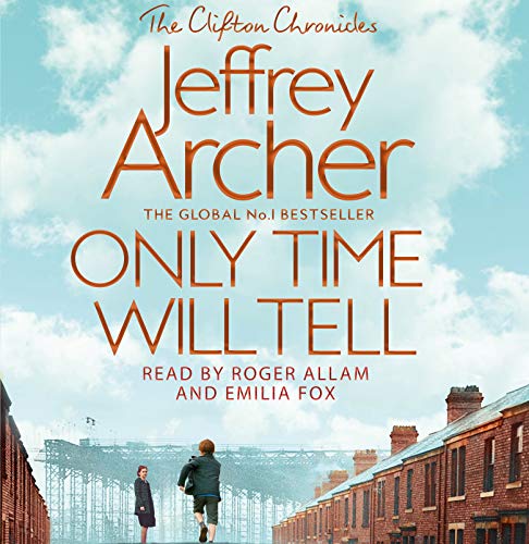 Book cover: "Only Time Will Tell" by Jeffrey Archer, with figures walking away.