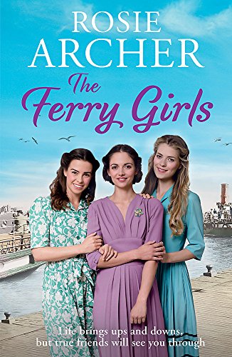 Book cover featuring three smiling women in vintage dresses against a blue sky.