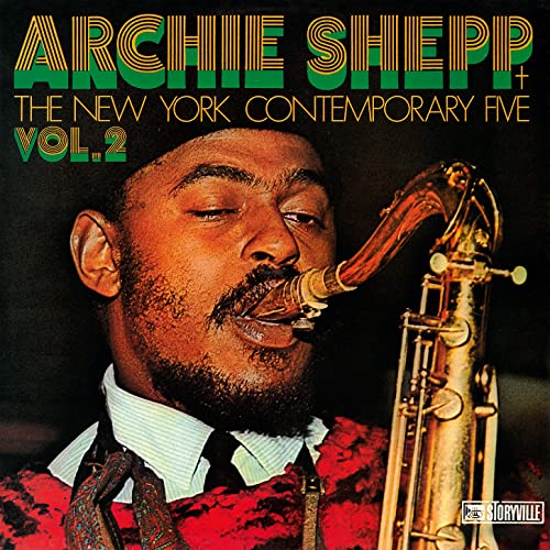 Archie Shepp playing a saxophone on the album cover, Vol. 2.