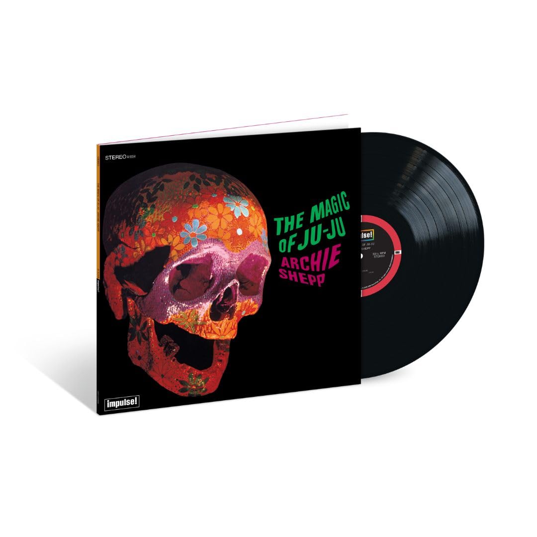 Archie Shepp’s “The Magic Of Ju-Ju” vinyl record with skull cover art.