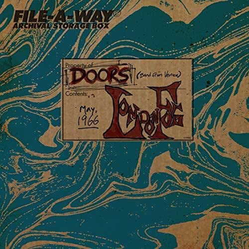 Vinyl cover featuring a File-A-Way archival box label with The Doors London Fog text.