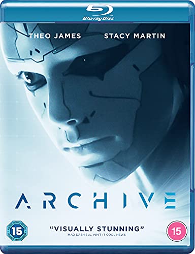 Blu-ray cover for the film Archive featuring a close-up of a robotic face.