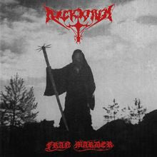 Arckanum album cover: hooded figure with staff, dark forest background.