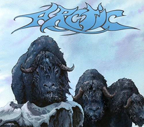 CD cover art: “Arctic” with a painting of three dark bison.