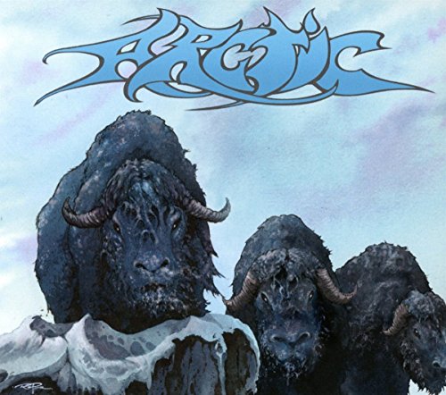 Album cover art featuring three muskoxen against a snowy landscape with stylized blue text.