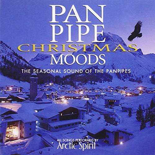 CD cover for "Arctic Spirit - Pan Pipe Christmas Moods" with snowy village.
