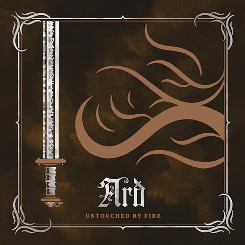 CD cover with a sword illustration and ornate, dark brown design.
