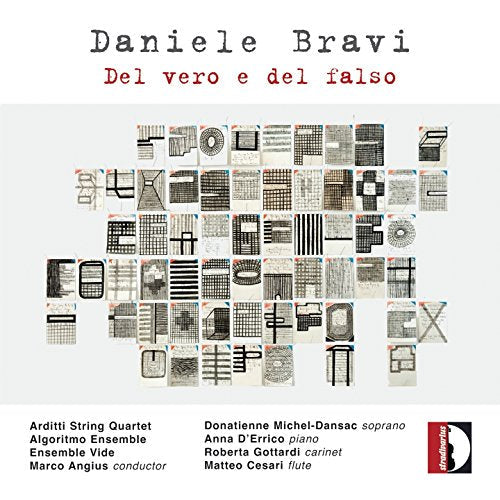 CD cover for Arditti String Quartet’s “Del vero e del falso” with abstract art.
