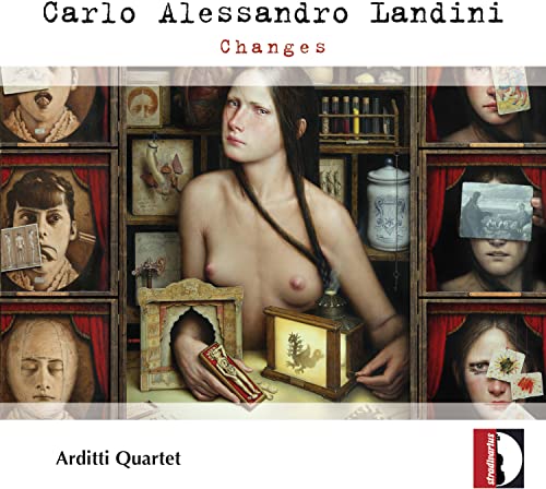 CD cover: Renaissance-style painting of a nude woman amidst portraits.