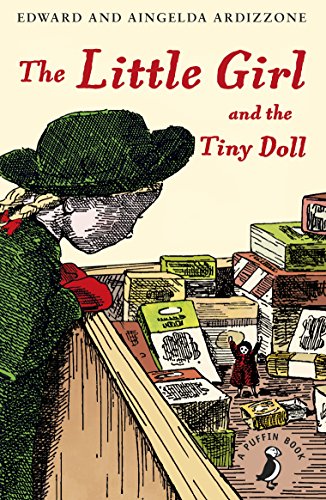 Book cover depicting a large figure overlooking a small girl and buildings.