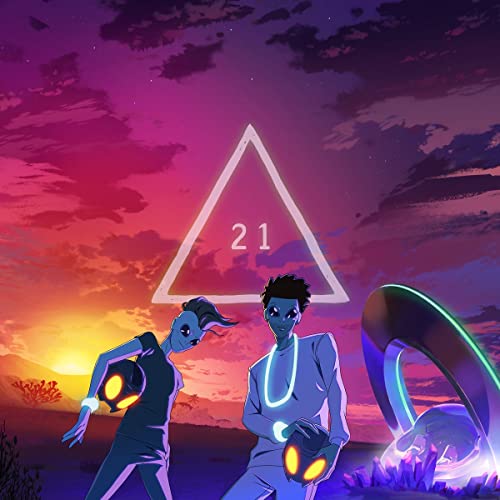 Album cover featuring stylized anime characters and a glowing triangle design.