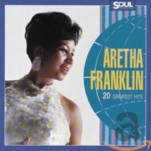 Aretha Franklin album cover, portrait of the singer in a white fur stole.
