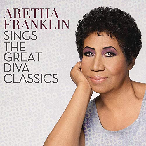 Aretha Franklin portrait album cover, “Aretha Franklin Sings The Great Diva Classics.”