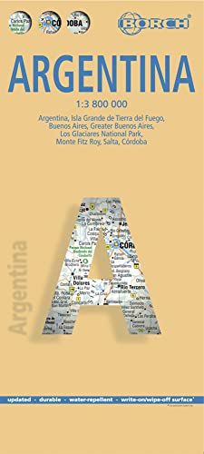 Borch map of Argentina, featuring detailed regional geography and city locations.