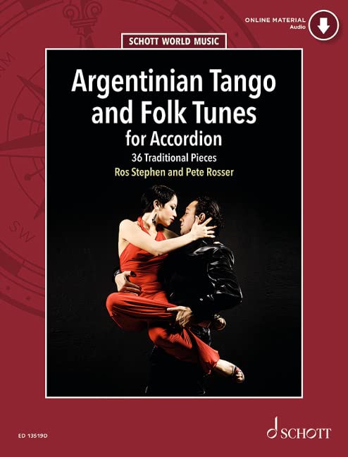 Sheet music cover featuring a couple dancing Argentinian tango.