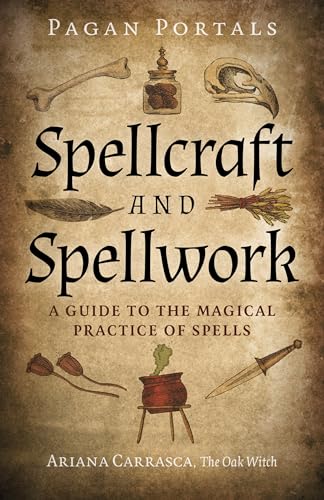 Book cover with title "Spellcraft and Spellwork" and magical imagery.