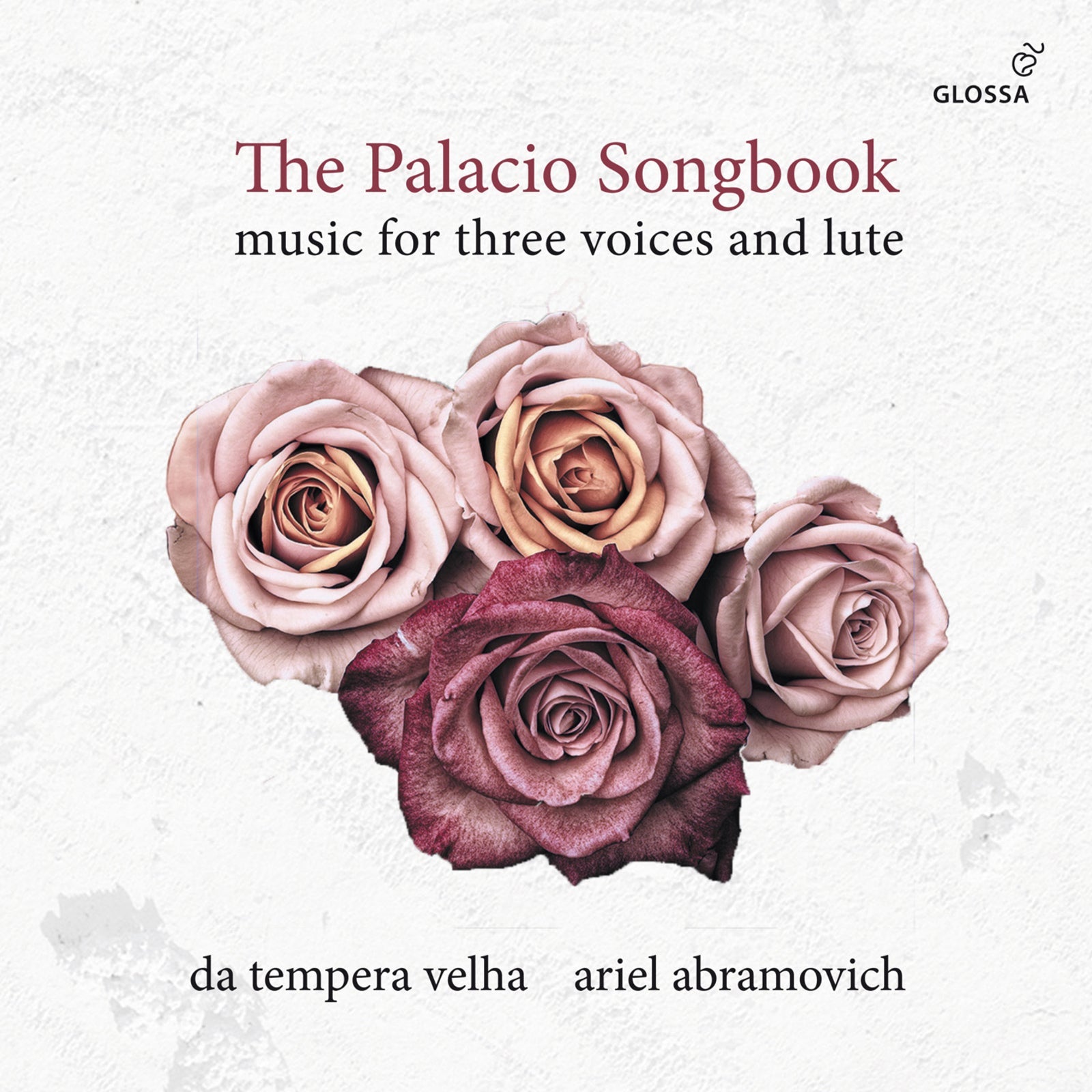 CD cover featuring a cluster of roses in shades of pink and mauve.