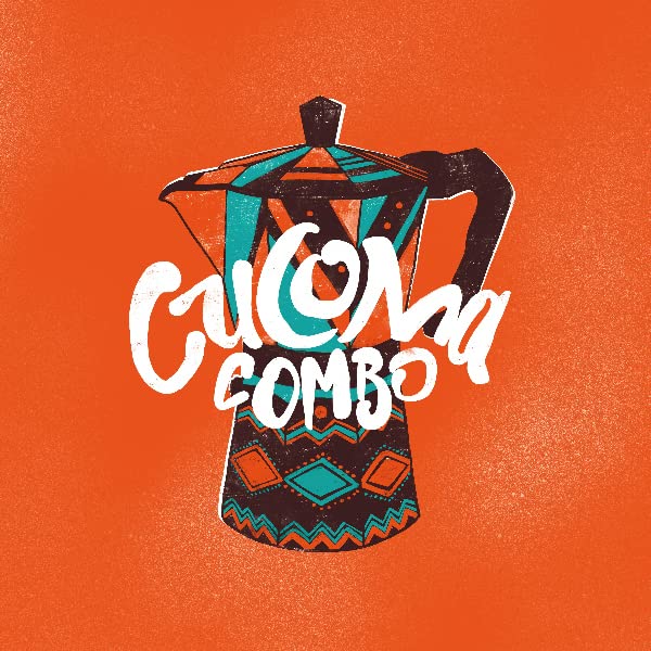 Vinyl record cover with illustrated coffee pot and stylized text.