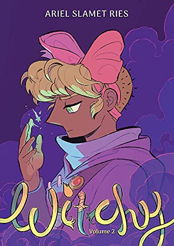 “Witchy” Volume 2 cover: a young person with blonde hair and a purple outfit.