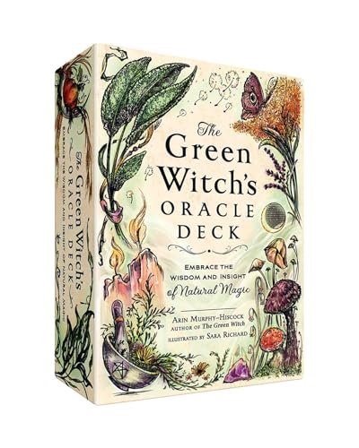 Box set of The Green Witch's Oracle Deck with botanical and mystical illustrations.