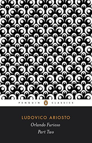 Penguin Classics edition of "Orlando Furioso" Part Two, black and white pattern.