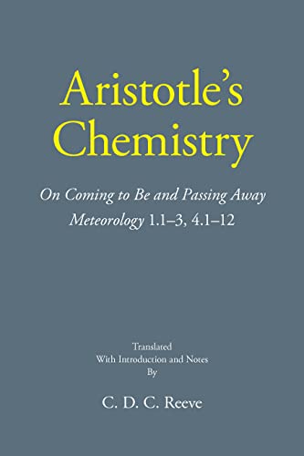 Book cover: "Aristotle's Chemistry" with yellow text on a blue background.