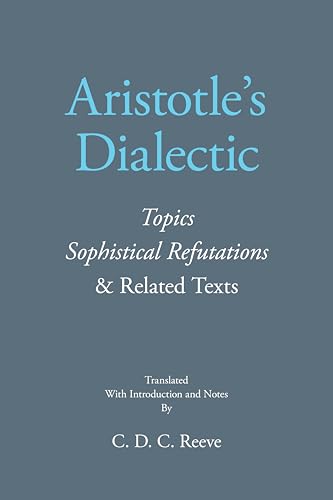 Book cover with grey background and blue and white text titled Aristotle's Dialectic.