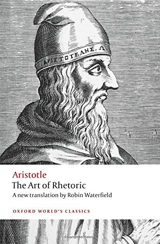 Book cover featuring a portrait of Aristotle in classical attire.
