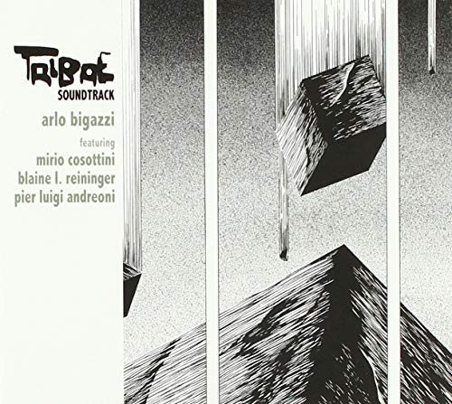 CD cover for “Tribae Soundtrack” by Arlo Bigazzi, abstract geometric design.