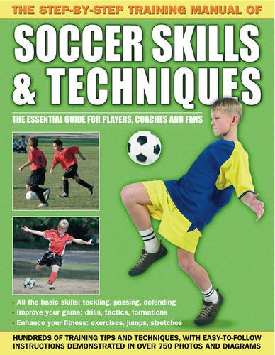 Book cover titled Soccer Skills & Techniques showing a boy juggling a soccer ball.