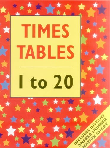 Large poster or chart displaying multiplication tables from 1 to 20 in bold print.