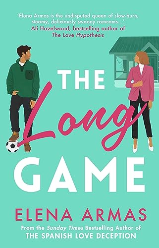 Book cover for The Long Game featuring a man and woman on teal background.