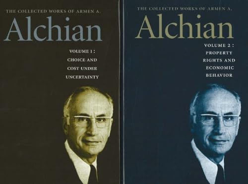 Two-volume book set featuring portraits of Armen A. Alchian.