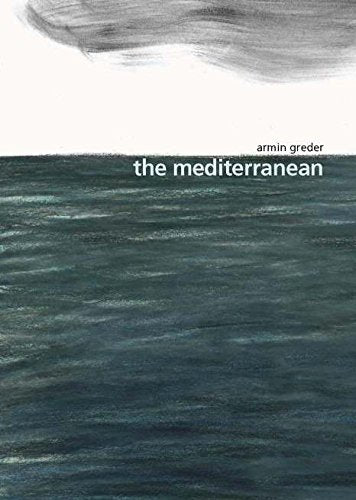Book cover depicting a dark, textured painting of the sea.