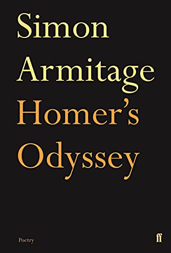 Book cover for "Homer’s Odyssey" by Simon Armitage, gold text on black.