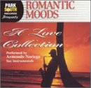 CD cover for “Romantic Moods” featuring a silhouetted saxophonist at sunset.