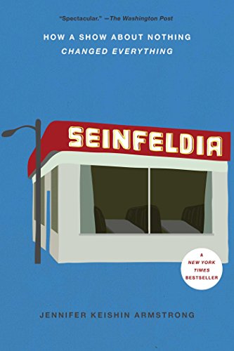 Book cover for "Seinfeldia" featuring a diner illustration and red lettering.