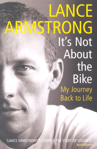 Book cover featuring a close-up portrait of Lance Armstrong.