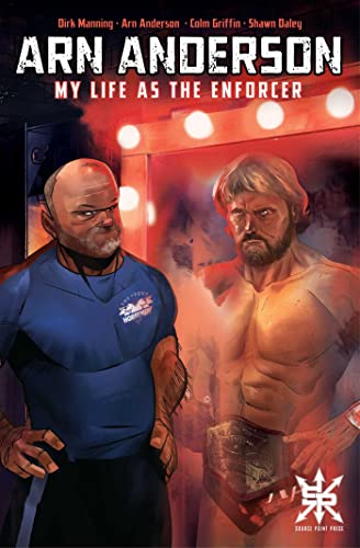 Book cover featuring two illustrated wrestlers, Arn Anderson, with title text.