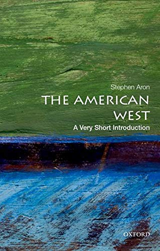 Book cover: "The American West: A Very Short Introduction" with green and blue textures.
