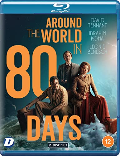 Blu-ray cover for Around the World in 80 Days featuring three cast members.