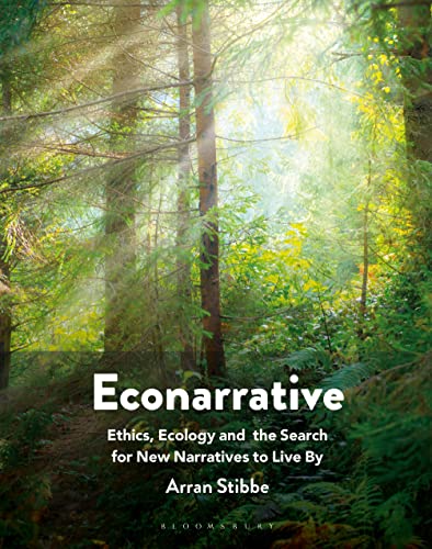 Book cover with forest scene and title “Econarrative” in white text.