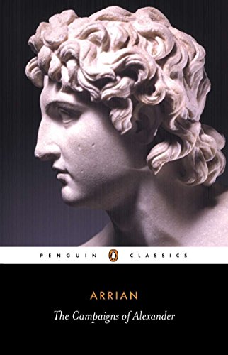 Profile of a marble statue of Alexander the Great on a Penguin Classics book cover.