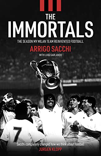 Book cover showing AC Milan players celebrating with a trophy in black and white.